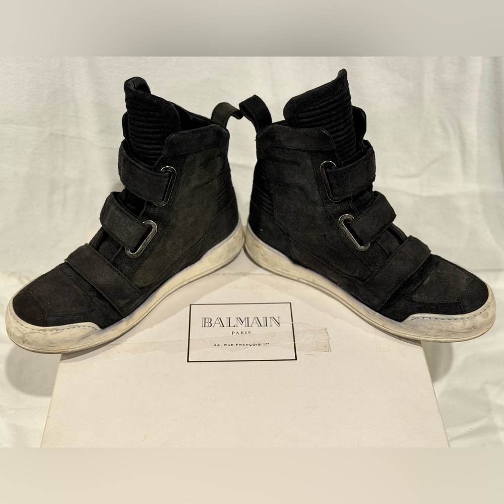 Balmain Velcro High Top Sneakers